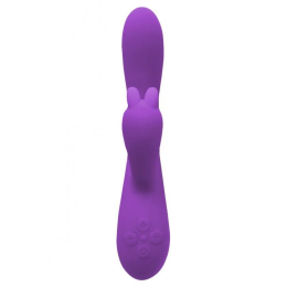 Вібратор-кролик Wooomy Gili-Gili Vibrator with Heat Purple, відросток з вушками, підігрів до 40°С - - фото №3