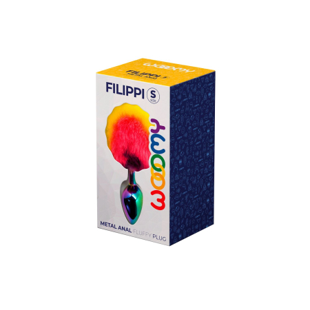 Анальна пробка Wooomy Filippi S, із пухнастим хвостиком, діаметр 2,8 см, довжина 7 см - фото №3