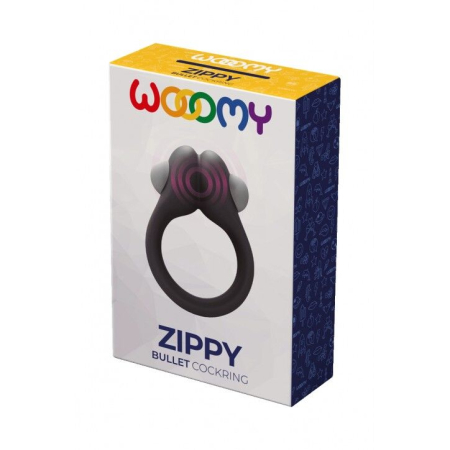 Ерекційне віброкільце Wooomy Zippy, 1 віброрежим, діаметр 3–4,2 см - фото №4