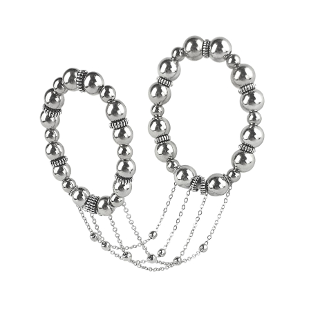 Сексуальна прикраса на пеніс та мошонку Art of Sex - Jerome, Срібло - фото №2