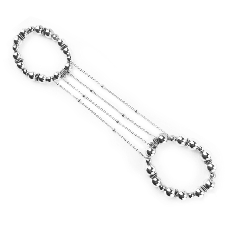 Сексуальна прикраса на пеніс та мошонку Art of Sex - Jerome, Срібло - фото №3