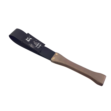 Ляскалка Art of Sex - BDSM з дерев'яною ручкою, натуральна шкіра №3