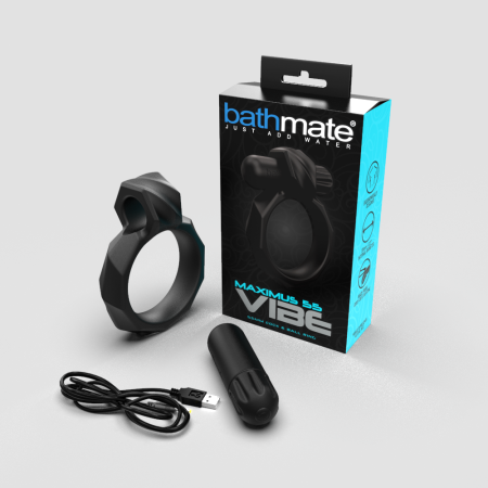 Ерекційне кільце з віброкулею Bathmate Maximus VIBE 55mm, перезаряджається - фото №2