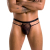 Чоловічі прозорі стринги Passion 029 THONG COLLIN XXL/XXXL Black, сітка - фото