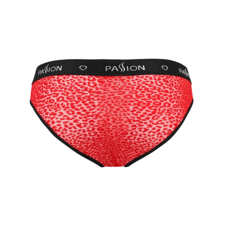 Чоловічі напівпрозорі труси Passion 031 SLIP MIKE L/XL Red, під леопард - фото №6