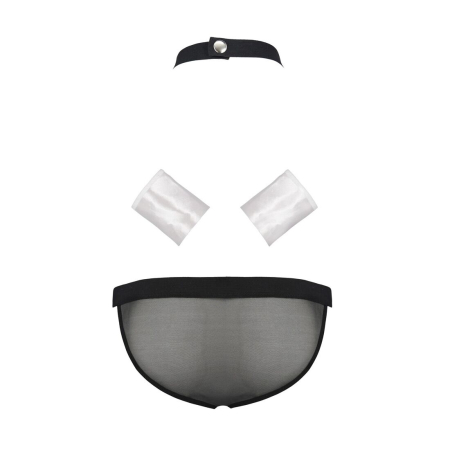 Комплект еротичної чоловічої білизни Passion 036 ALFRED L/XL Black, труси, комірець, манжети - фото №6