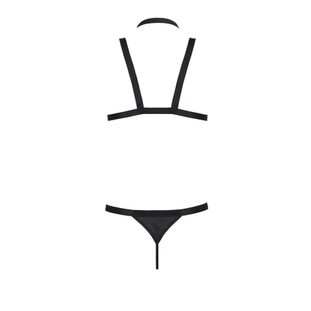 Комплект чоловічої білизни зі стреп Passion 039 SET ANDREW XXL/XXXL Black, стринги, шлейки №6