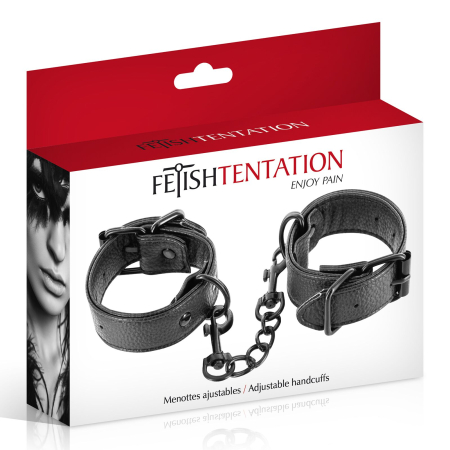 Наручники Fetish Tentation Adjustable Handcuffs, регульовані, знімний ланцюжок з карабінами - фото №3