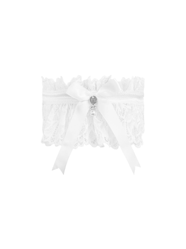 Ажурна підв’язка Obsessive Amor Blanco garter, white - фото №2
