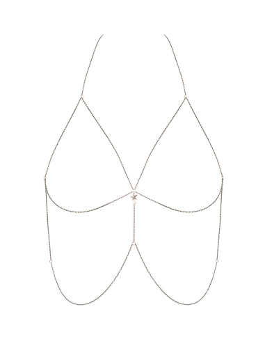 (SALE) Ланцюжок для бюста з кулоном-зіркою Obsessive Bijou 902 - фото №3