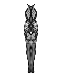 Сітчастий бодістокінг без рукавів Obsessive Bodystocking G331 S/M/L, black, з доступом - - фото №3