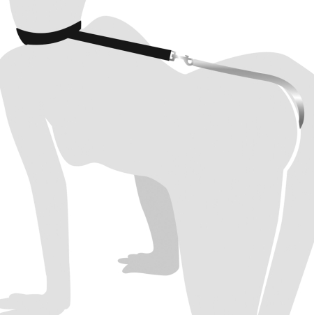 Анальний гак 2 із нашийником з натуральної шкіри Art of Sex - Anal hook, Чорний - фото №3