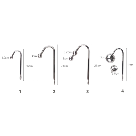 Анальний гак 3 із нашийником з натуральної шкіри Art of Sex - Anal hook, Чорний - фото №3