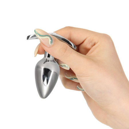 Анальна пробка Pillow Talk Sneaky Luxurious Stainless Steel Anal Plug із кристалом Swarovski - фото №3