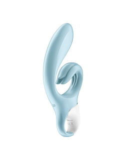 Вібратор-кролик Satisfyer Love Me Blue, гнучкий, відросток з потрійним кінчиком - - фото №6
