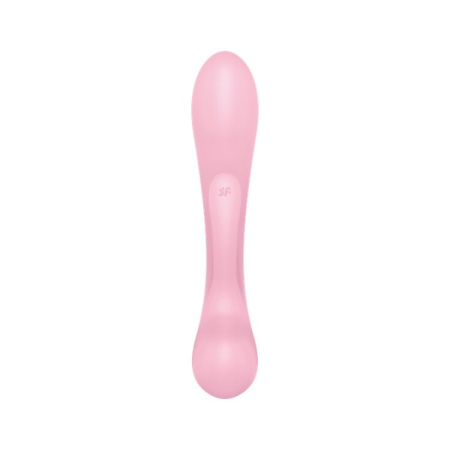 Двосторонній вібратор-кролик Satisfyer Triple Oh Pink, 3 мотори, руків’я-масажер - фото №4