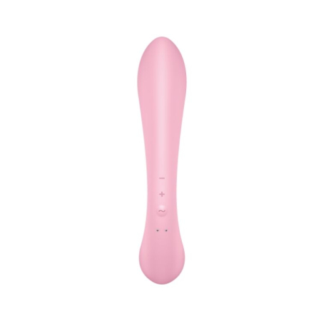 Двосторонній вібратор-кролик Satisfyer Triple Oh Pink, 3 мотори, руків’я-масажер - фото №3
