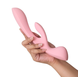 Двосторонній вібратор-кролик Satisfyer Triple Oh Pink, 3 мотори, руків’я-масажер - - фото №6