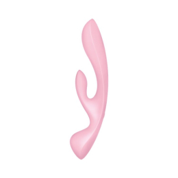 Двосторонній вібратор-кролик Satisfyer Triple Oh Pink, 3 мотори, руків’я-масажер - - фото №2