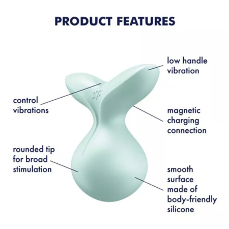 Мінівібромасажер Satisfyer Viva la Vulva 3 Mint - фото №7