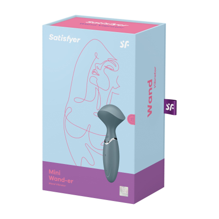 Вібромасажер Satisfyer Mini Wand-er Grey №7