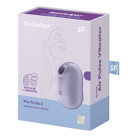 Вакуумний стимулятор із вібрацією Satisfyer Pro To Go 2 Violet - фото №7