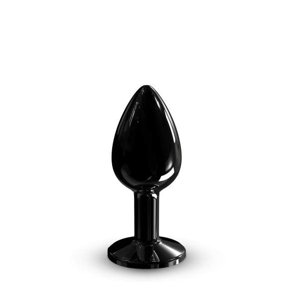 Металева анальна пробка з кристалом Dorcel Diamond Plug Black S - фото