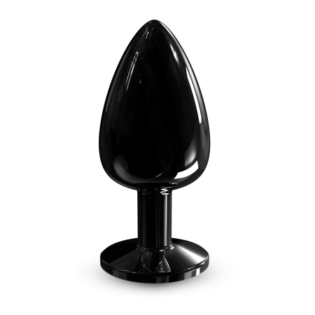 Металева анальна пробка з кристалом Dorcel Diamond Plug Black L - фото