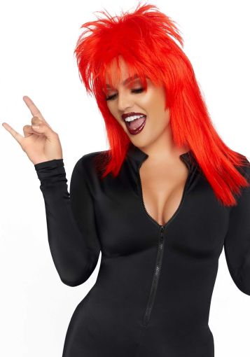 Перука рок-зірки Leg Avenue Unisex rockstar wig Red, унісекс, 53 см - фото №3