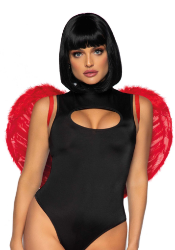 (SALE) Крила дияволиці Leg Avenue devil wings Red, справжнє пір’я - фото