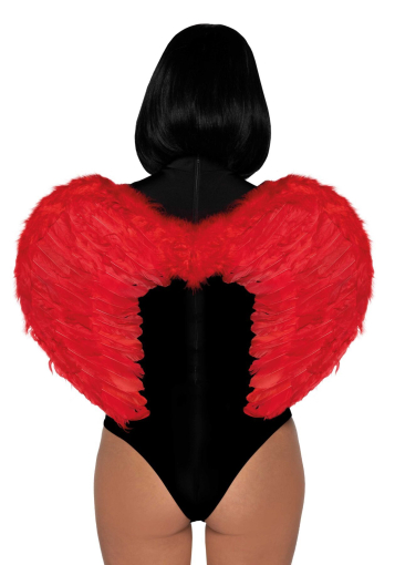 (SALE) Крила дияволиці Leg Avenue devil wings Red, справжнє пір’я - фото №2