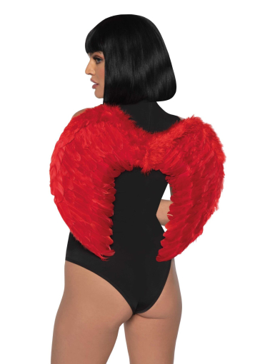 (SALE) Крила дияволиці Leg Avenue devil wings Red, справжнє пір’я - фото №3
