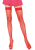Панчохи-сітка Leg Avenue Nylon Fishnet Thigh Highs One size, Red, дрібна сітка - фото