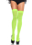Щільні неонові панчохи Leg Avenue Nylon Thigh Highs Neon Green, one size - фото
