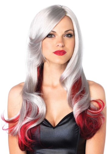 Leg Avenue Allure Multi Color Wig Grey/Red - фото