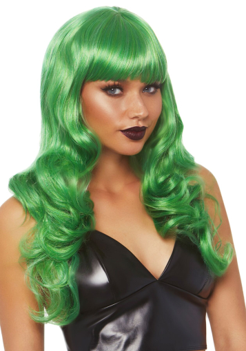 Хвиляста перука Leg Avenue Misfit Long Wavy Wig Green, довга, реалістичний вигляд, 61 см - фото