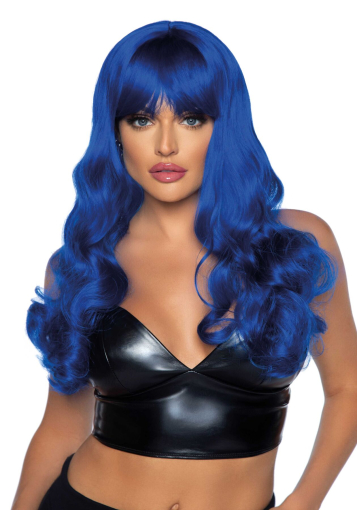 Хвиляста перука Leg Avenue Misfit Long Wavy Wig Blue, довга, реалістичний вигляд, 61 см - фото №2