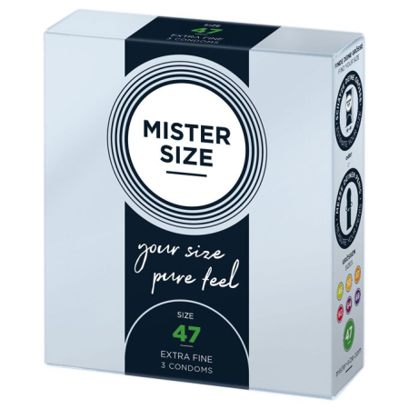 Презервативи Mister Size - pure feel - 47 (3 condoms), товщина 0,05 мм - фото №2