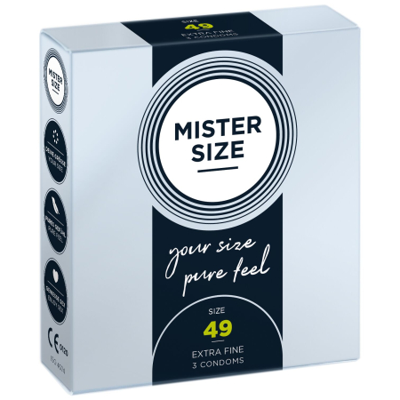 Презервативи Mister Size - pure feel - 49 (3 condoms), товщина 0,05 мм - фото