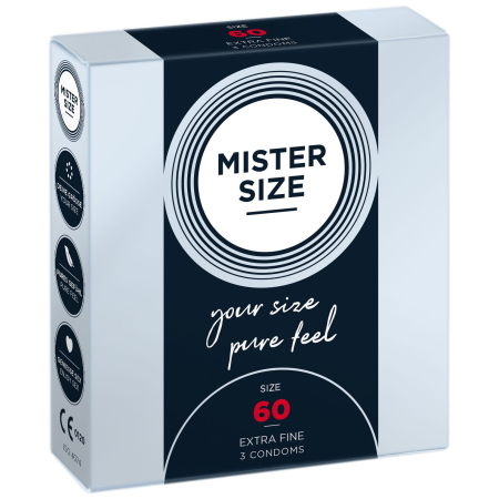 Презервативи Mister Size - pure feel - 60 (3 condoms), товщина 0,05 мм - фото