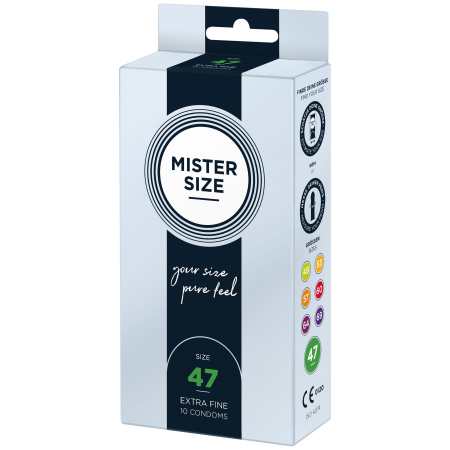 Презервативи Mister Size - pure feel - 47 (10 condoms), товщина 0,05 мм - фото №2