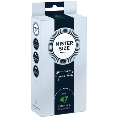 Презервативи Mister Size - pure feel - 47 (10 condoms), товщина 0,05 мм - фото