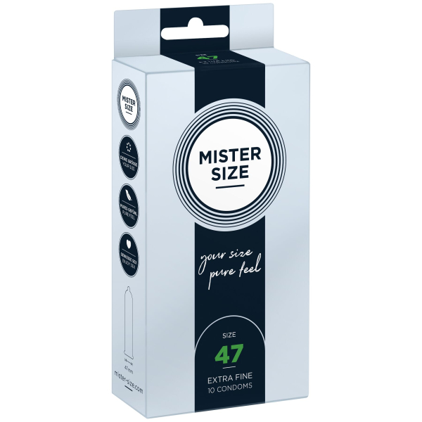 Презервативи Mister Size - pure feel - 47 (10 condoms), товщина 0,05 мм - фото
