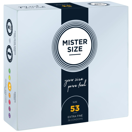 Презервативи Mister Size - pure feel - 53 (36 condoms), товщина 0,05 мм - фото