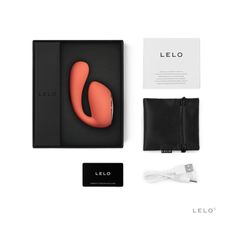 Смарт-вібратор LELO Ida Wave Coral Red, вагінально-кліторальний, технологія WaveMotion, 2 мотори - фото №6
