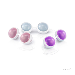 Набір вагінальних кульок LELO Beads Plus, діаметр 3,5 см, змінне навантаження 2х28, 2х37 та 2х60 г - фото