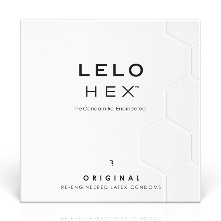 Презервативи LELO HEX Condoms Original 3 Pack, тонкі та суперміцні - фото