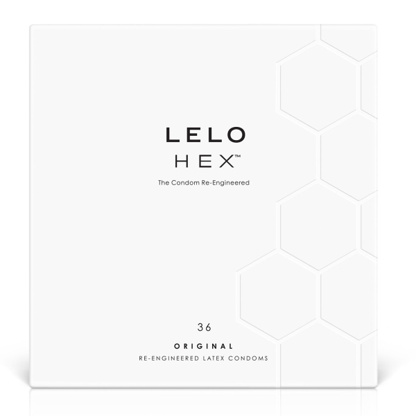 Презервативи LELO HEX Condoms Original 36 Pack, тонкі та суперміцні - фото