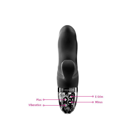 Вібратор-кролик з електростимуляцією Mystim Hop Hop Bob Black Edition №5