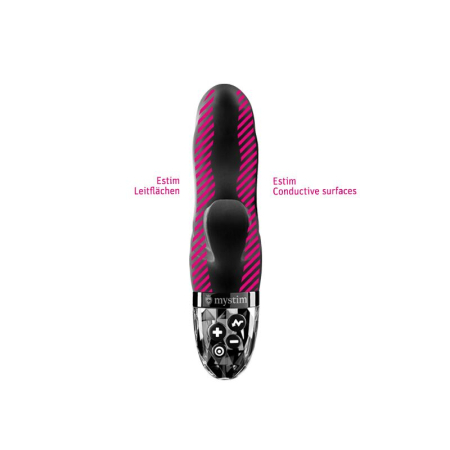 Вібратор-кролик з електростимуляцією Mystim Hop Hop Bob Black Edition №4